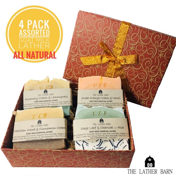 THE LATHER BARN Other - 4 Pack Assorted Gift Set Goat Milk Lather